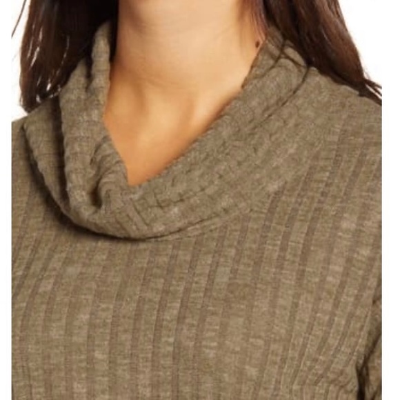 bp | Tops | Bp Cozy Ribbed Turtleneck Top Olive Green | Poshmark